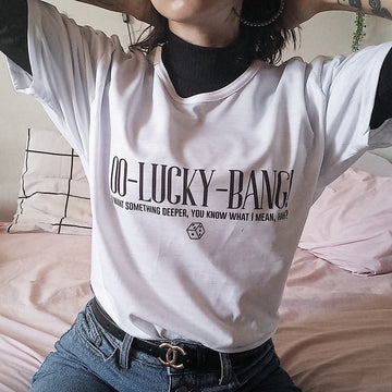 Camiseta Unissex GAMBLER Monsta X 00-Lucky-Bang! KPOP Soft